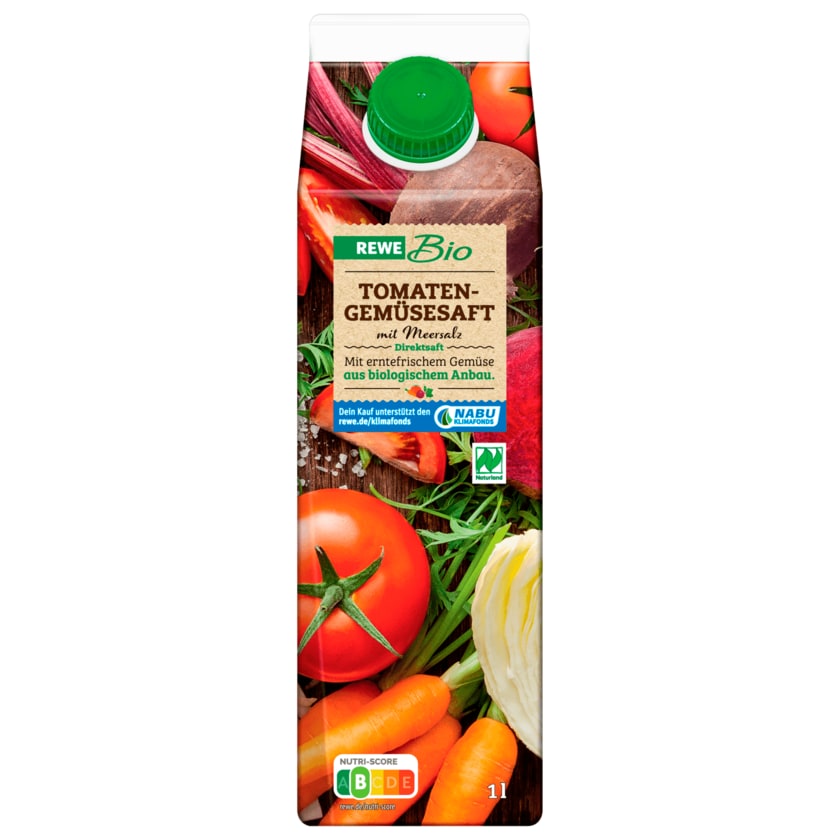REWE Bio Tomaten-Gemüsesaft mit Meersalz 1l